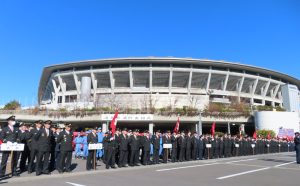 港北消防団員の皆さん